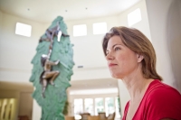 Alumni Reflecting in Lobby