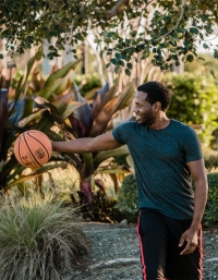 Client Playing Basketball